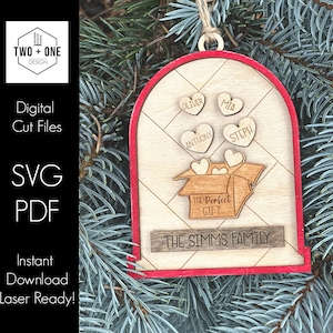 Das perfekte Geschenk Familie Ornament | Personalisierte Verzierung | Geschenk | SVG