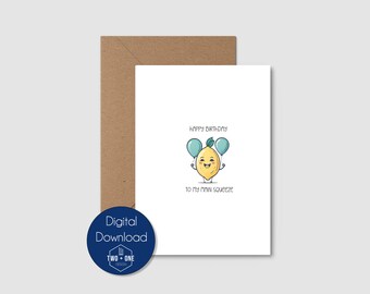 Tarjeta imprimible Main Squeeze / Tarjeta de feliz cumpleaños para parejas / Descarga digital