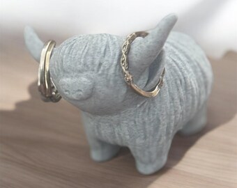 Ringhalter Highlander Kuh - Schmuckhalter