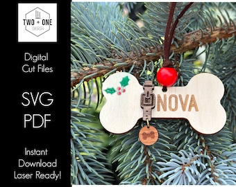 Dog Ornament | Bone | Laser File