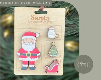 Santa Action Figure Package SVG Laser File | Ornament File