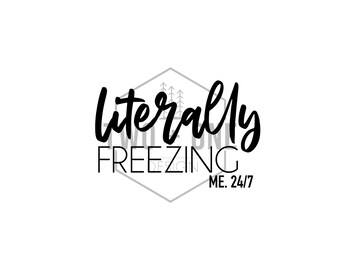 Winter Freezin Season SVG PNG - Winter Shirt (Digital File)