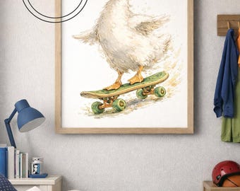 Duck Skateboarding | Digital Download