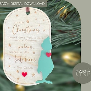 maybe Christmas doesn't come Ornament File  | Laser File | SVG