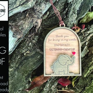 Mein Kreis Ornament | Laserdatei | SVG | Freundschaft | Elefant