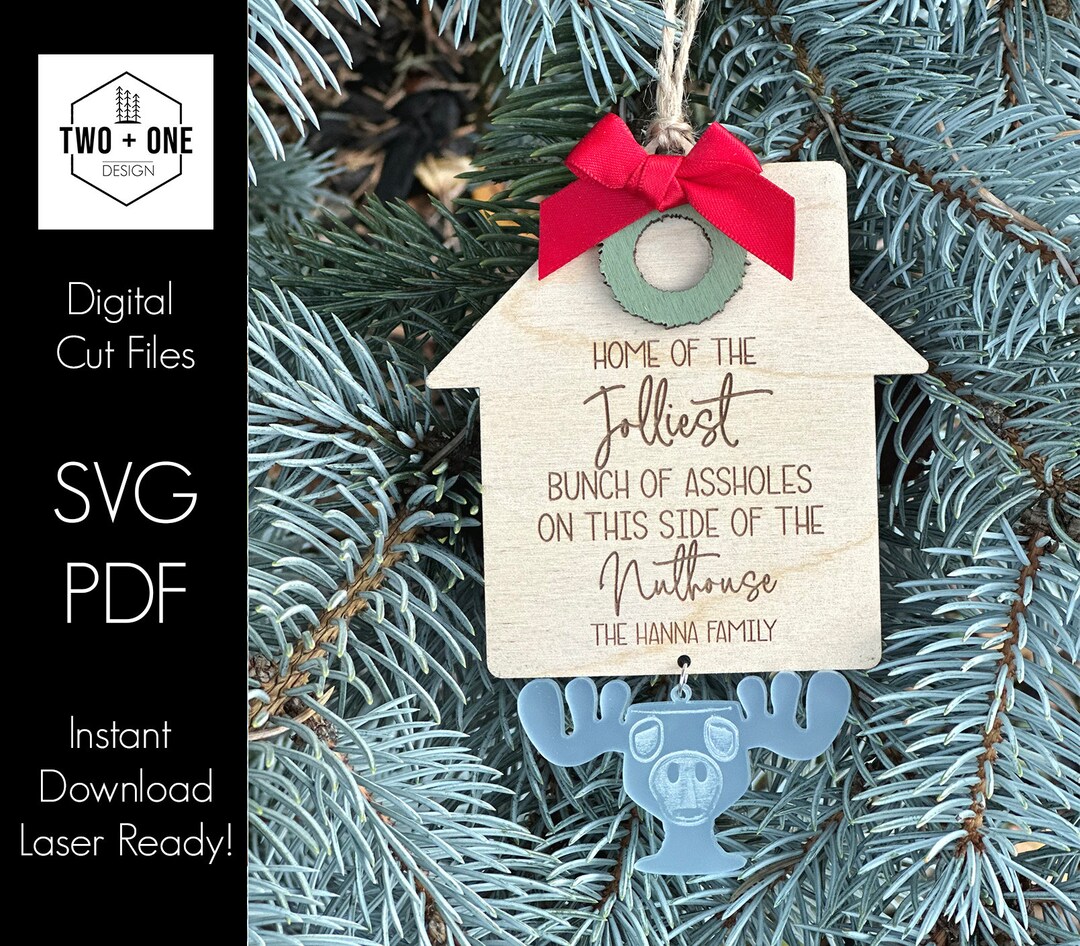 Jolliest Bunch Ornament | Christmas Vacation | SVG | Family Ornament ...