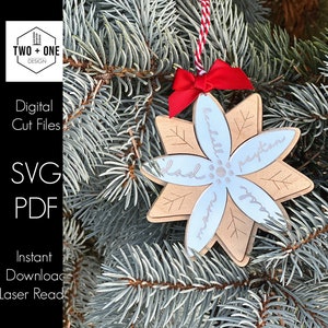 Snowflake Ornament | Personalized Ornament | SVG | Laser Ready