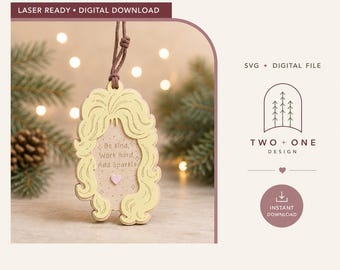 Adorno navideño Country Queen SVG / Decoración navideña sureña (descarga digital)
