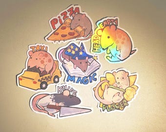 20-Pack Rat Vinyl Stickers - Waterproof Funny Animal Decals For Water Bottles, Laptops, Cars - View #6