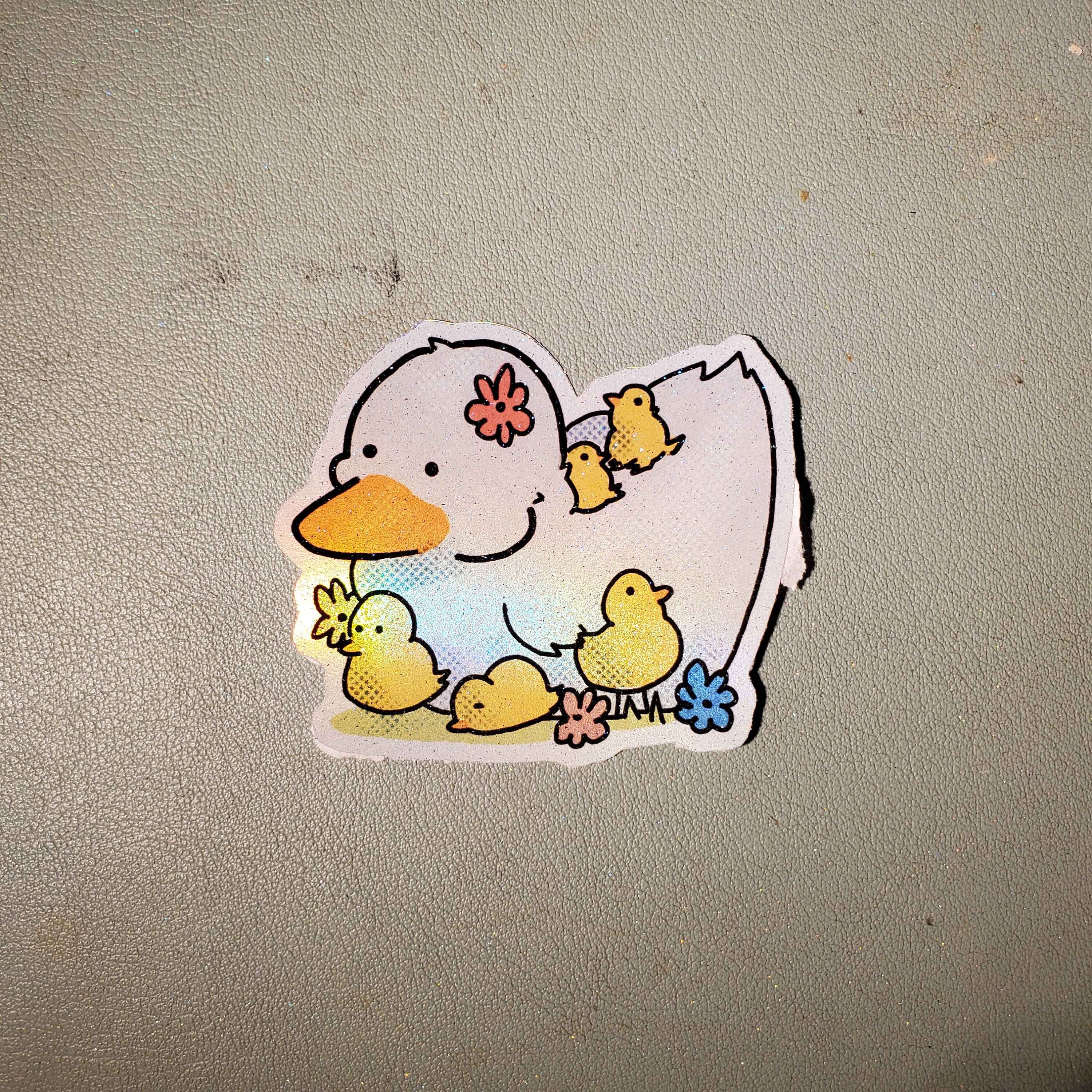 DUCK Stickers | Waterproof Holographic Stickers, Duck Stickers, Derpy ...