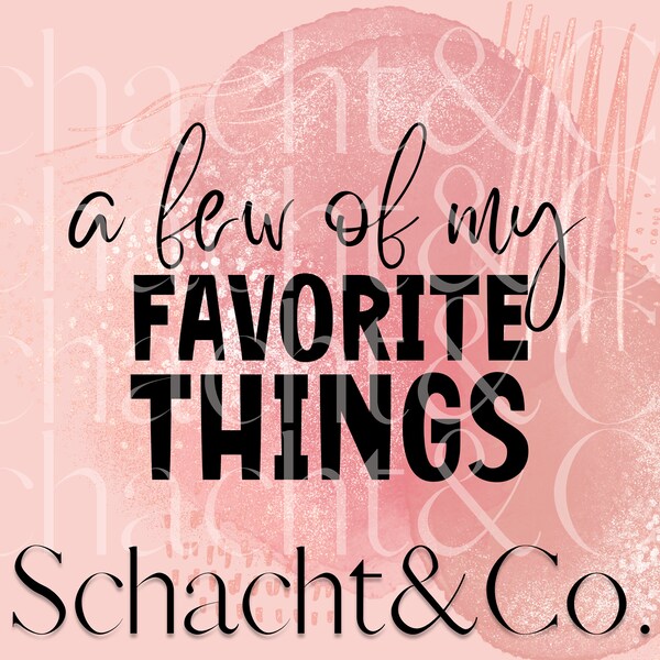 A Few of My Favorite Things Printable - Etsy