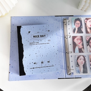 A5 Denim Blue New Jeans Style Composition Hardcover Binder