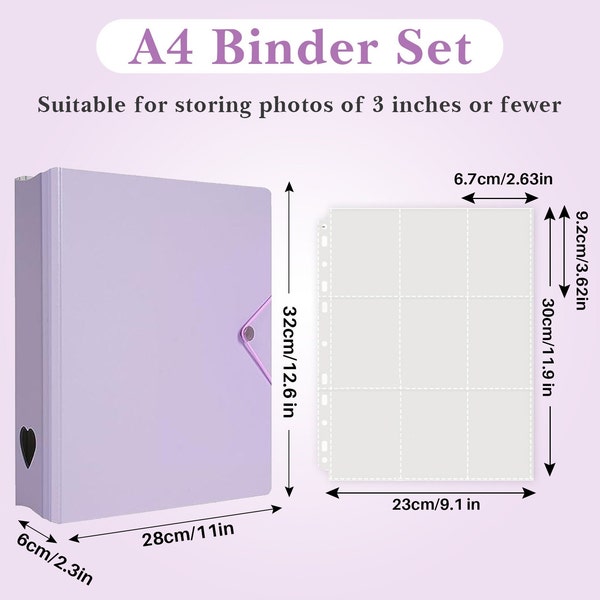 A4| A5 Minimalist  Album | Composition Hardcover Binder| Kpop Photocard Binder| 4 Ring Planner K-pop Binder Bullet Journal Scrapbook Gifts