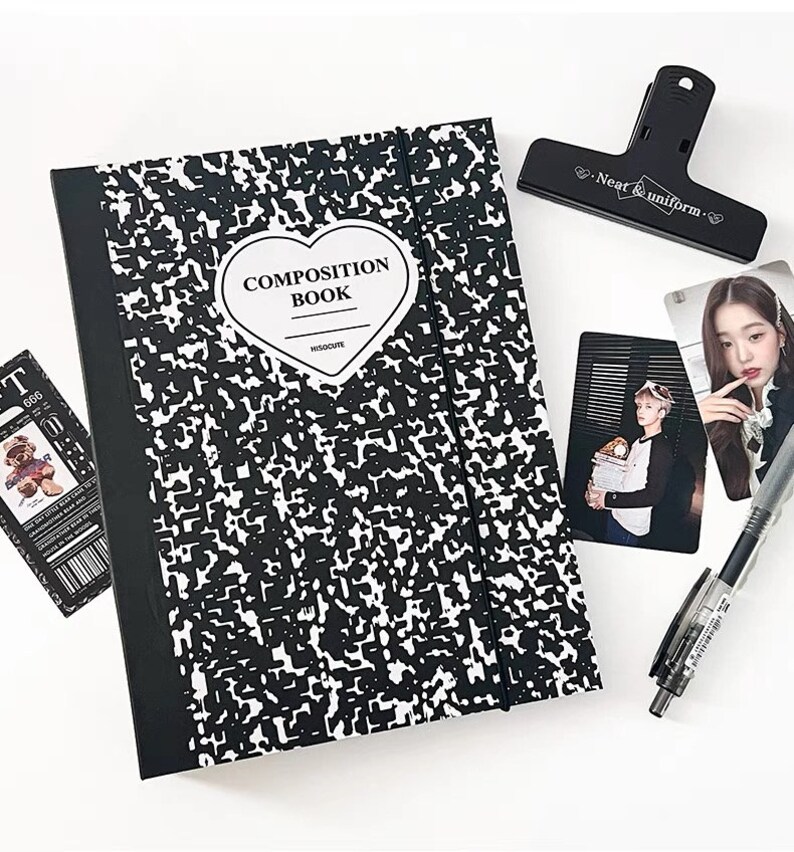 A5 Splash Ink Love Kpop Small Card Book composition Hardcover Binder