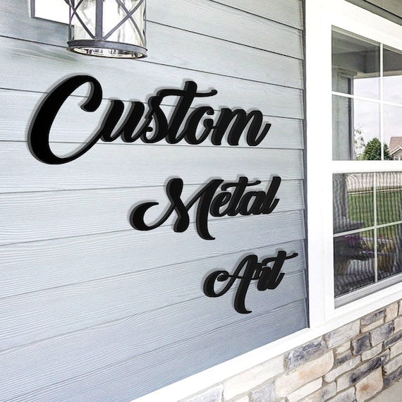 Custom Words Personalized Metal Wall Quotes Home Decor Etsy