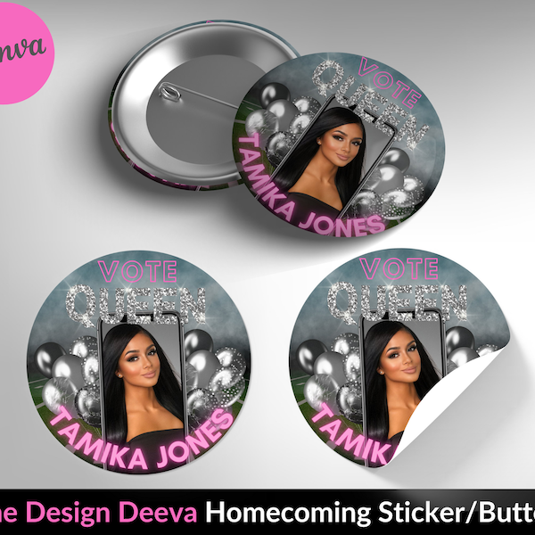 Vote HOMECOMING QUEEN | Class Campaign | Election | Stickers | Buttons | Print with Avery at Home | HMCS01