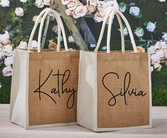Custom burlap tote bags sale