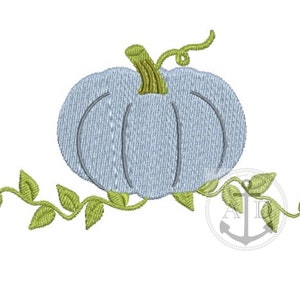 Pumpkin Embroidery Designs, Mini Pumpkin Design, Floral Pumpkin Embroidery, Detailed Modern Pumpkin Embroidery, Pumpkin Trio Embroidery