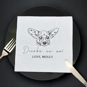 Tovaglioli personalizzati, tovaglioli per cani personalizzati, tovaglioli di carta, tovaglioli per cocktail, tovaglioli per bevande, tovaglioli per cena, tovaglioli per matrimonio, tovaglioli per pranzo