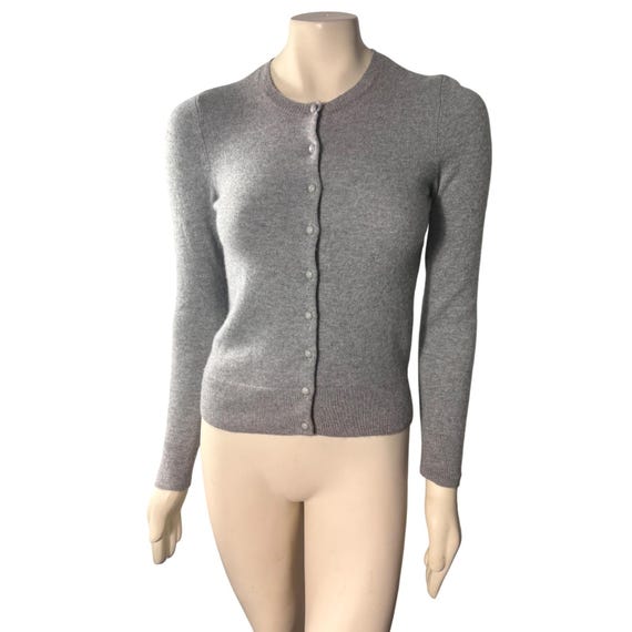 APT. 9 100% Cashmere Gray Button Front Cardigan S… - image 1