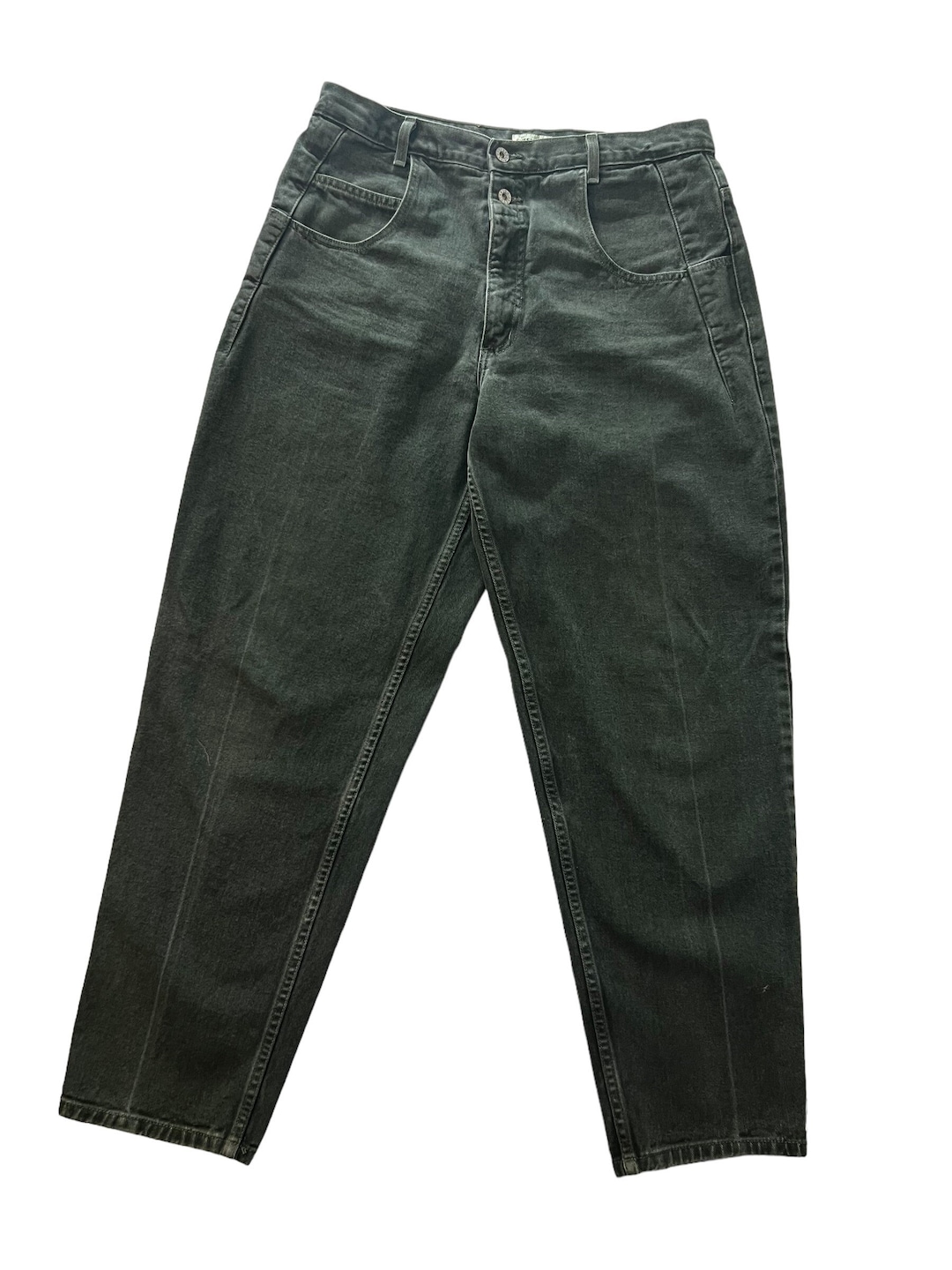 Guess Vintage 90s Y2K Men's Green Wash Denim Jeans Green Triangle