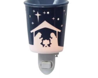 SCENTSY Cicha Nocna Szopka Podgrzewacz Wosku Do Podłączania Boże Narodzenie Otwarte
