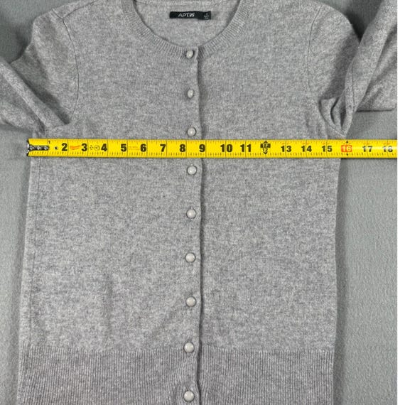 APT. 9 100% Cashmere Gray Button Front Cardigan S… - image 12