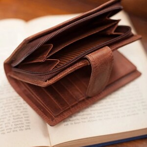 in Leather Wallet, DATE NIGHT, Personalized Tri-fold Wallet, Handmade Wallet for Men, Mens birthday gift, Monogram Men wallet
