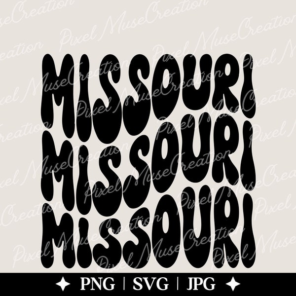 Missouri Svg, United States Svg, Transparent Png, Retro Font Svg, Vector Art Design, Missouri Clipart, Missouri Png, Saint Louis, Stl Design