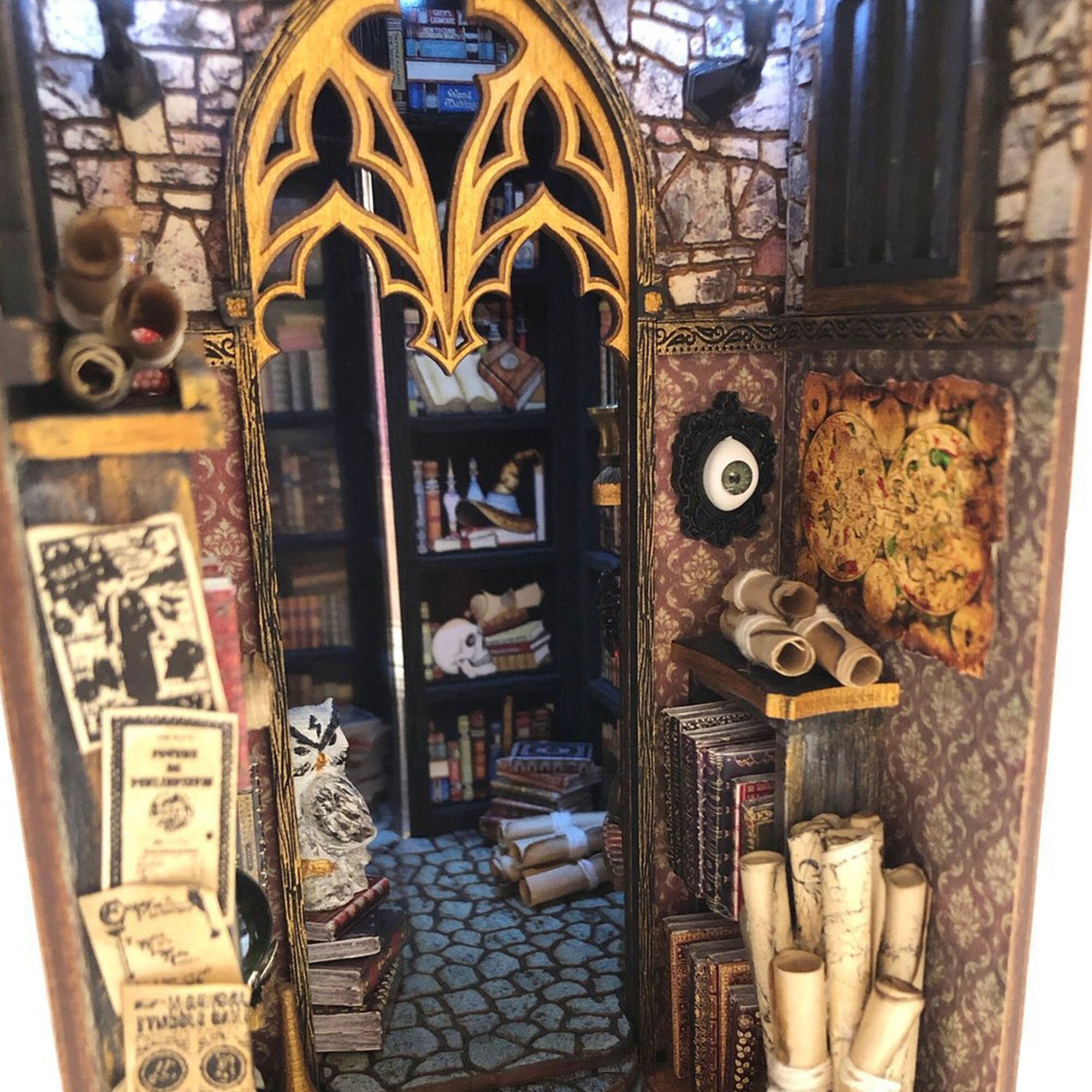 Wizard Library Book Stand Book Nook Kit Book Corner Laser Etsy UK