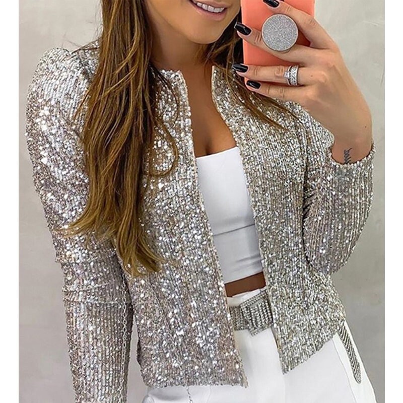 silver bling jacket
