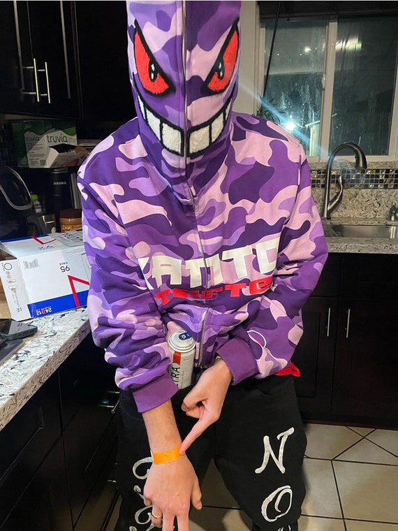 Y2k Emo Men Streetwear Vintage Zip up Demon Hoodies Grunge Etsy New