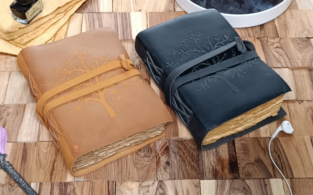 Tree of Life Leather Journal: Handmade Grimoire Book of Shadows ...