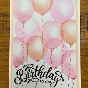 Handmade Balloon Birthday card