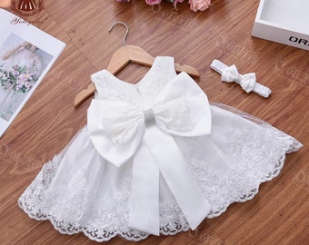 White baptism dress