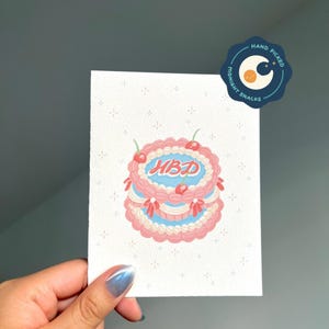 Gâteau HBD - Carte de voeux joyeux anniversaire