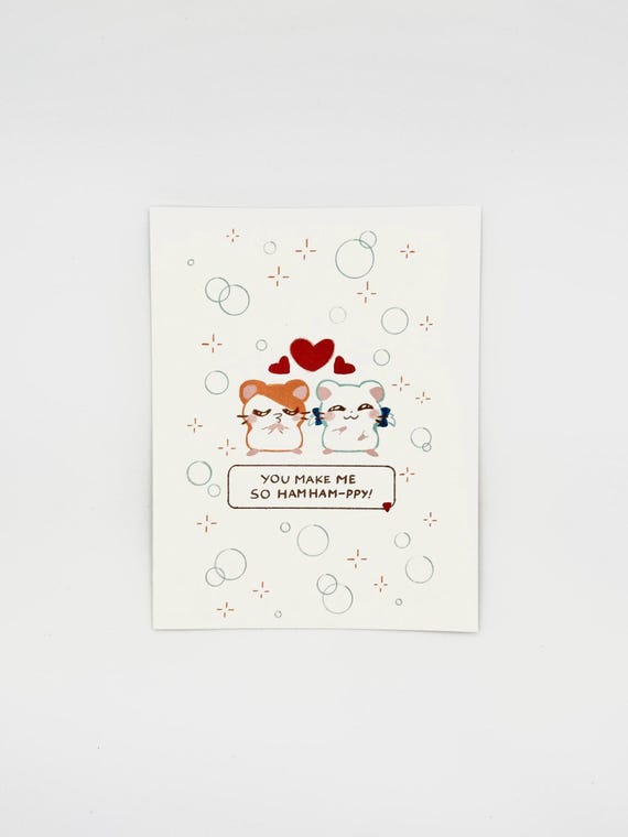 Hamtaro & Bijou - Birthday Anniversary Greeting Card