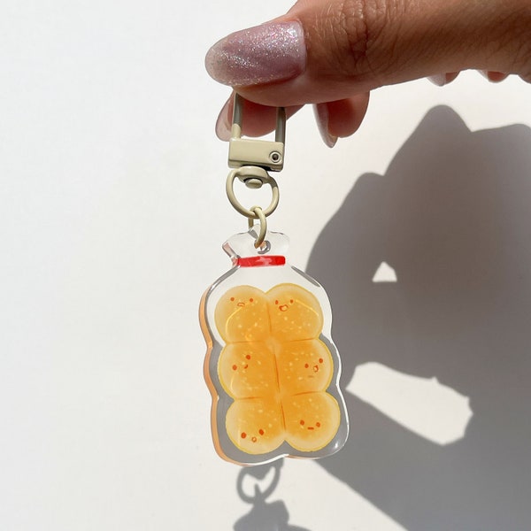 Filipino Pandesal Bun Keychain Charm