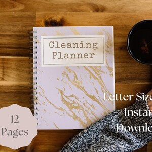 Cleaning Planner Printable, Home Maintenance Checklist, Household Cleaning Checklist, 30 Day Cleaning Challenge, Letter Size PDF