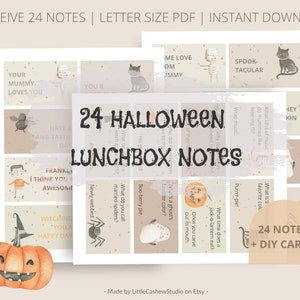 Lunchbox Notes voor kinderen, Halloween Lunch Box Notes, Lunchbox Notes Bundel, Positieve Notities, Bevestigingskaarten, Inspirerende Kaarten, Terug naar School