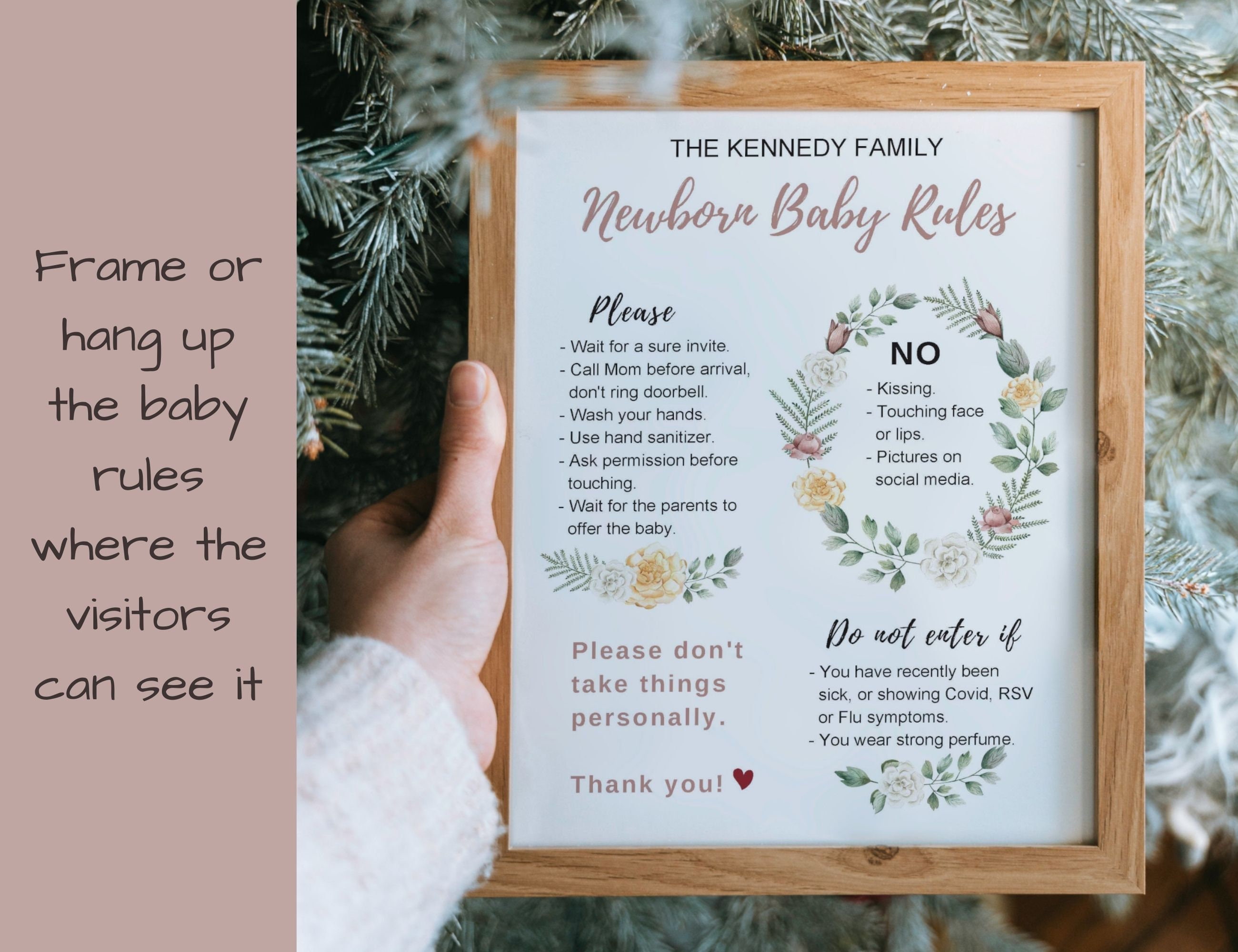 Editable Newborn Rules Sign Newborn Visitor Information Etsy Editable Newborn Rules Sign Newborn Visitor Information Etsy