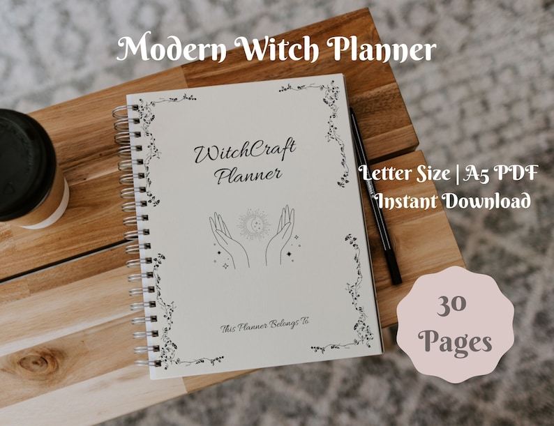 Modern Witch Planner Printable 2023 Witchcraft Planner Etsy Canada