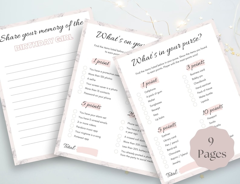 Adult Birthday Party Games Bundle Printable, Adult Party Games ...