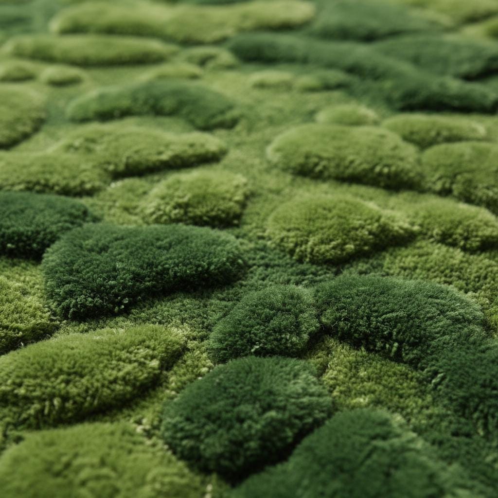 Hand Tufted Moss Green Wool Area Rug Modern Organic Texture - Etsy