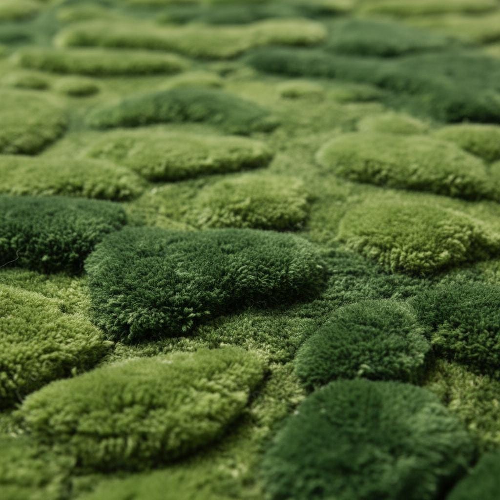 Hand Tufted Moss Green Wool Area Rug Modern Organic Texture - Etsy