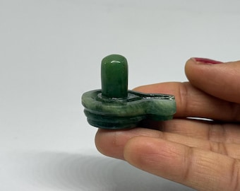 Shivling tallado en esmeralda, gema natural de Zambia, Shiva Lingam, decoración espiritual hecha a mano, regalo para altar hindú, piedra de meditación, Pacha Siva Lingam
