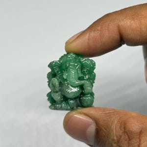 Hand-Carved Emerald Ganesha Statue | 44ct Gemstone Idol | Spiritual Gift for All Occasions
