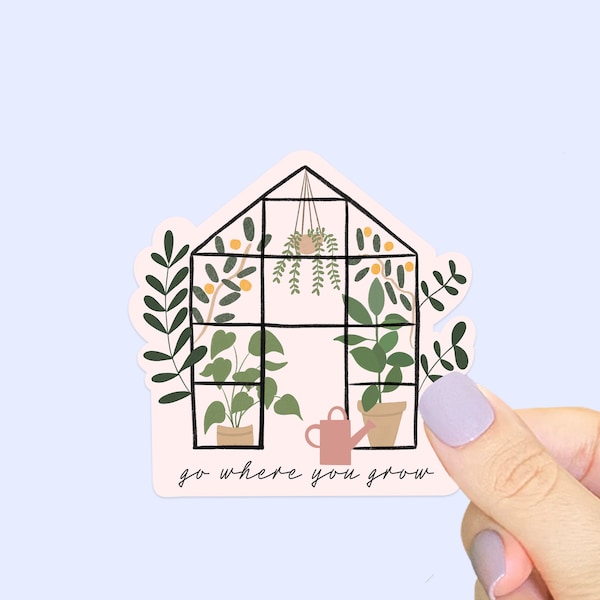 Mental Health Sticker 3-er  Set| Laptop Sticker | Go Where You Grow