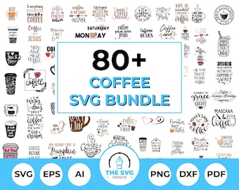Coffee SVG Bundle: Coffee Lover Quotes, Sayings (Digital Download)