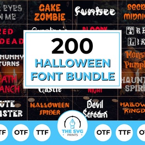 Fuentes de Halloween, Paquete de Halloween, Fuentes de miedo, Fuentes espeluznantes